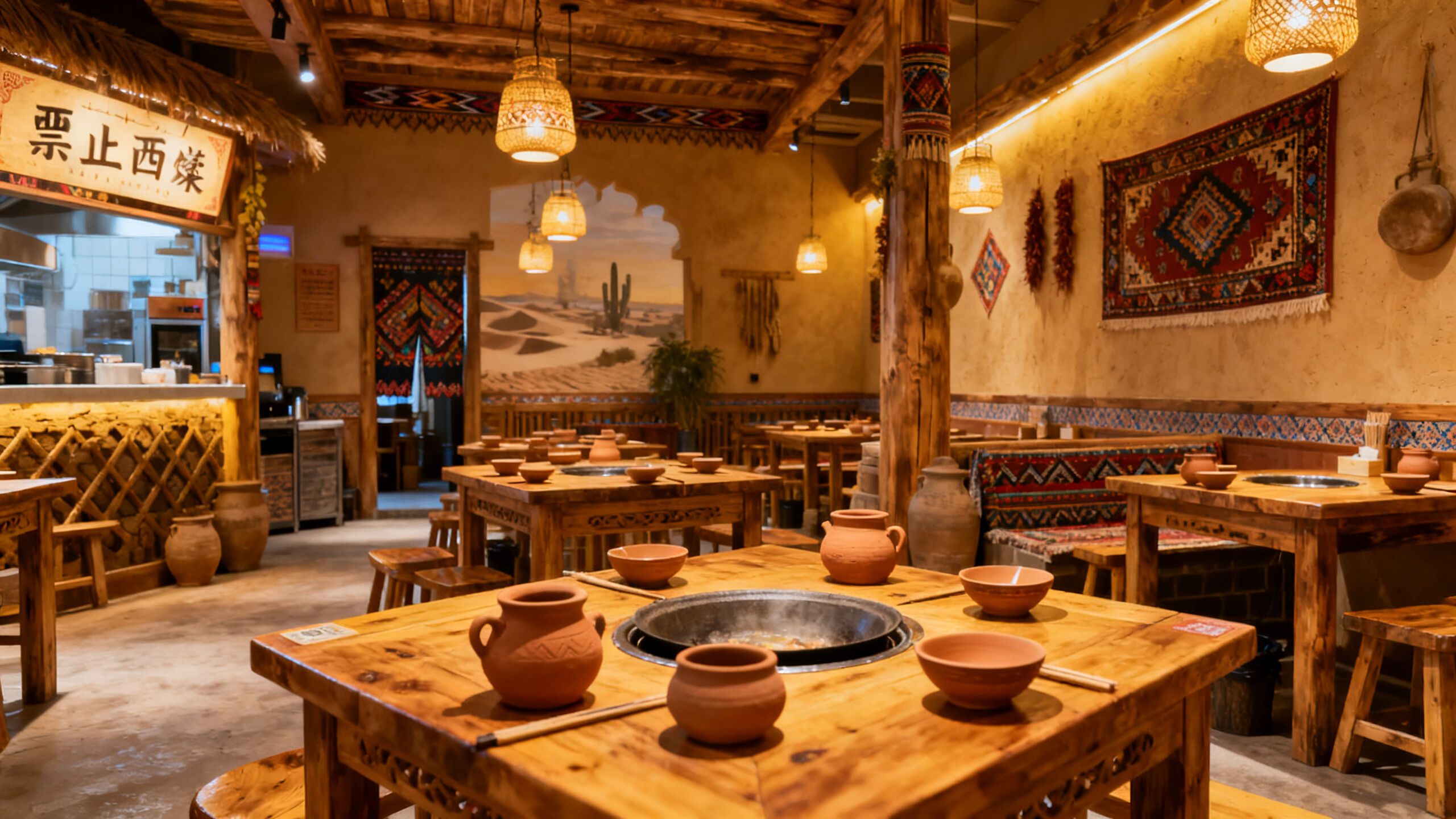 图｜西北风味餐厅大厅 · 地方特色经营场景